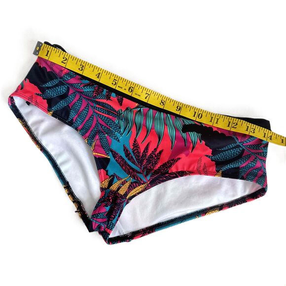 Olaian Surfing Bikini Bottoms Medium Tropical Print Elastic Waistband - Picture 3 of 4